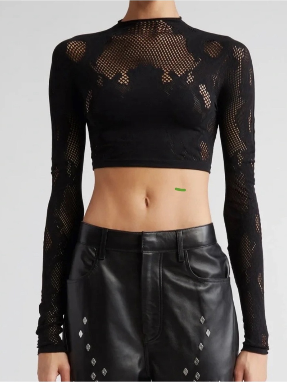 DION LEE long sleeve mock neck top